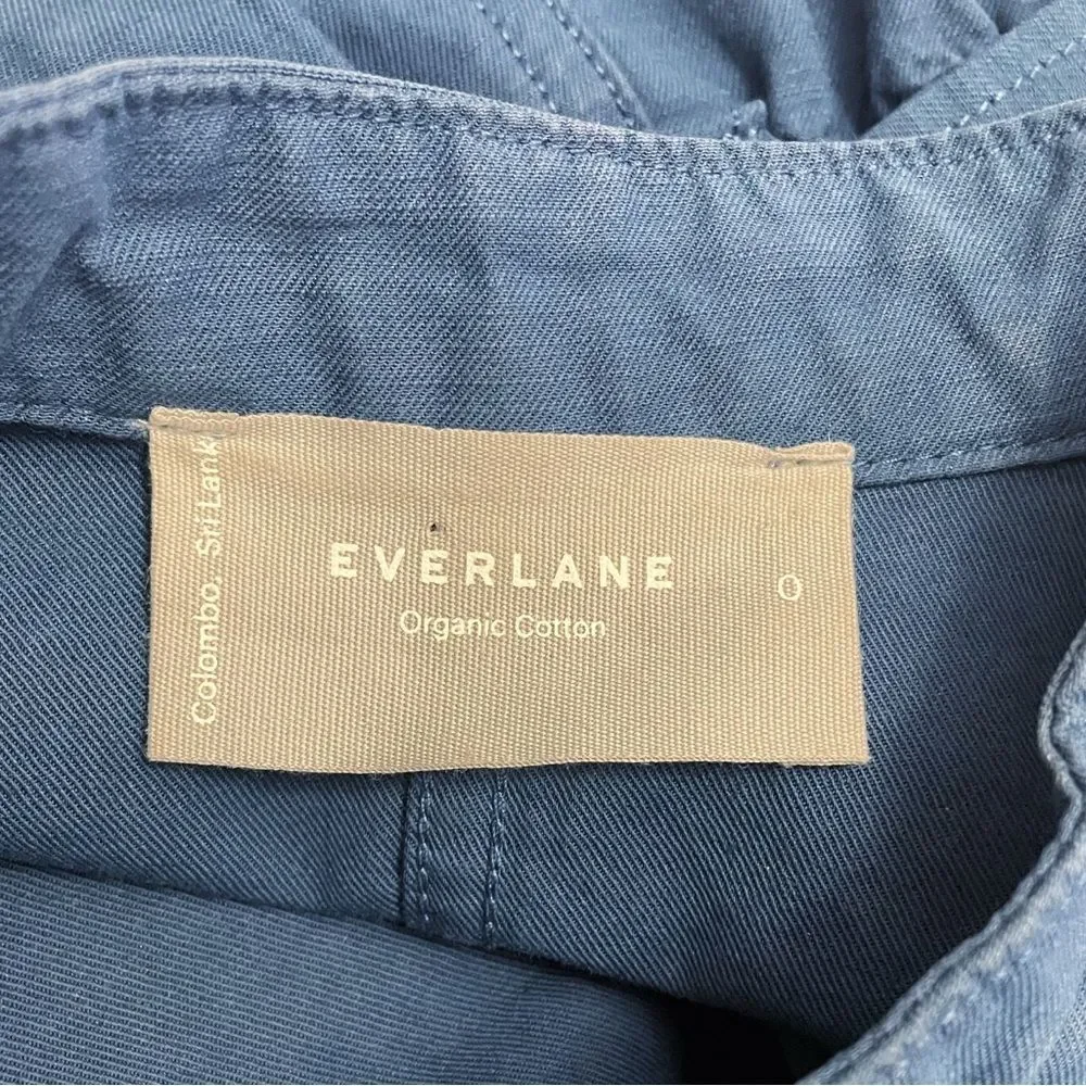Everlane The Fatigue Short-Sleeve Jumpsuit Boiler Suit Slate Blue Size 0 | XS